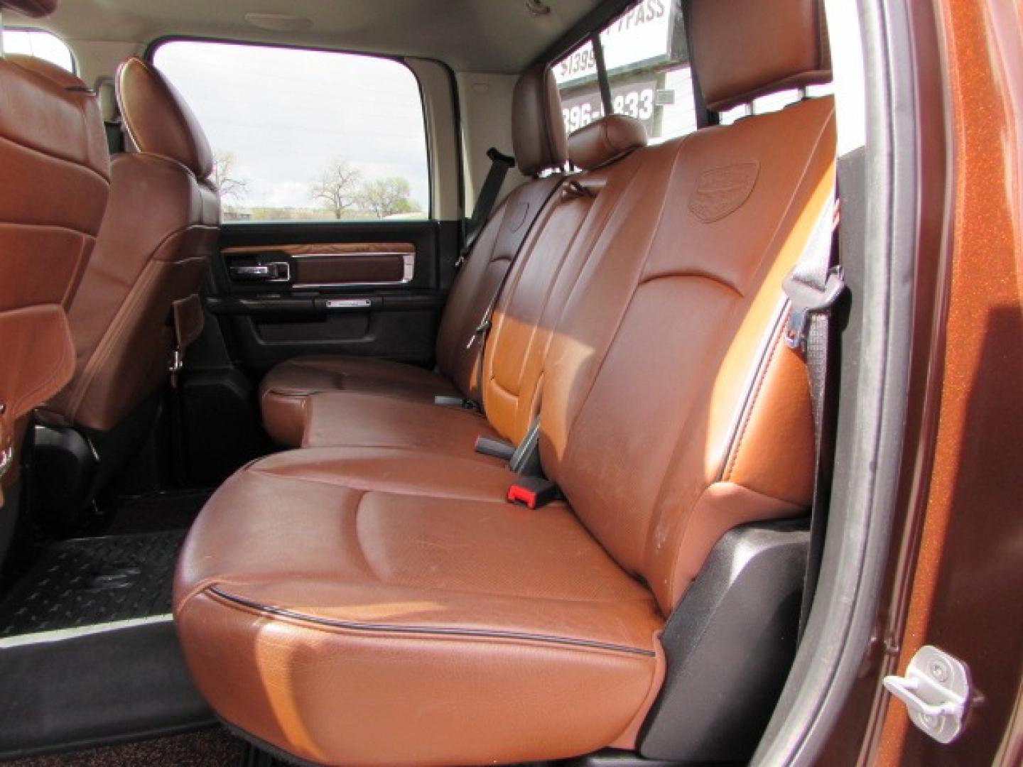 2013 Western Brown /Cattle Tan Leather RAM 1500 Laramie Longhorn (1C6RR7PT9DS) with an 5.7 Hemi V8 engine engine, 8 speed automatic transmission, located at 4562 State Avenue, Billings, MT, 59101, (406) 896-9833, 45.769516, -108.526772 - 2013 RAM 1500 Laramie Longhorn Edition Crew Cab SWB 4WD - Extremely clean! 5.7L V8 OHV 16V Engine - 8 speed automatic transmission - 4WD - 163,381 miles - local trade in - extremely clean Longhorn Edition - climate control - air conditioning - tilt wheel - cruise control - Alpine touchscreen audio - Photo#14